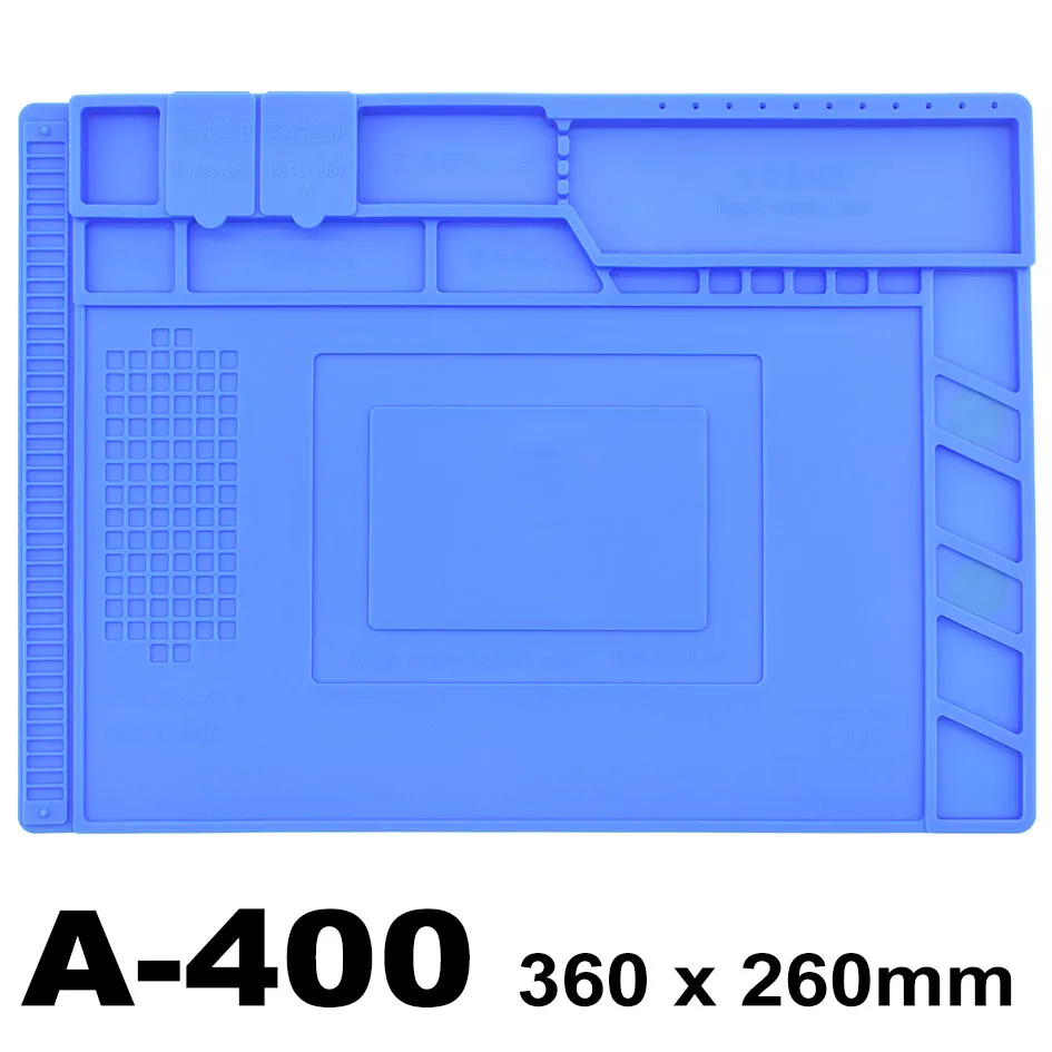 A400 Isıya Dayanıklı Silikon Ped Yalıtım Çalışma Mat BGA Lehimleme Tamir Istasyonu için Telefon Tamir Araçları Toptan