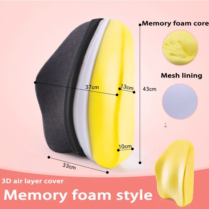 Orthopädisches Sitzkissen und Rückenlehne Lendenwirbelstützkissen Kissen  für Bürostuhl Memory Foam Autositzkissen
