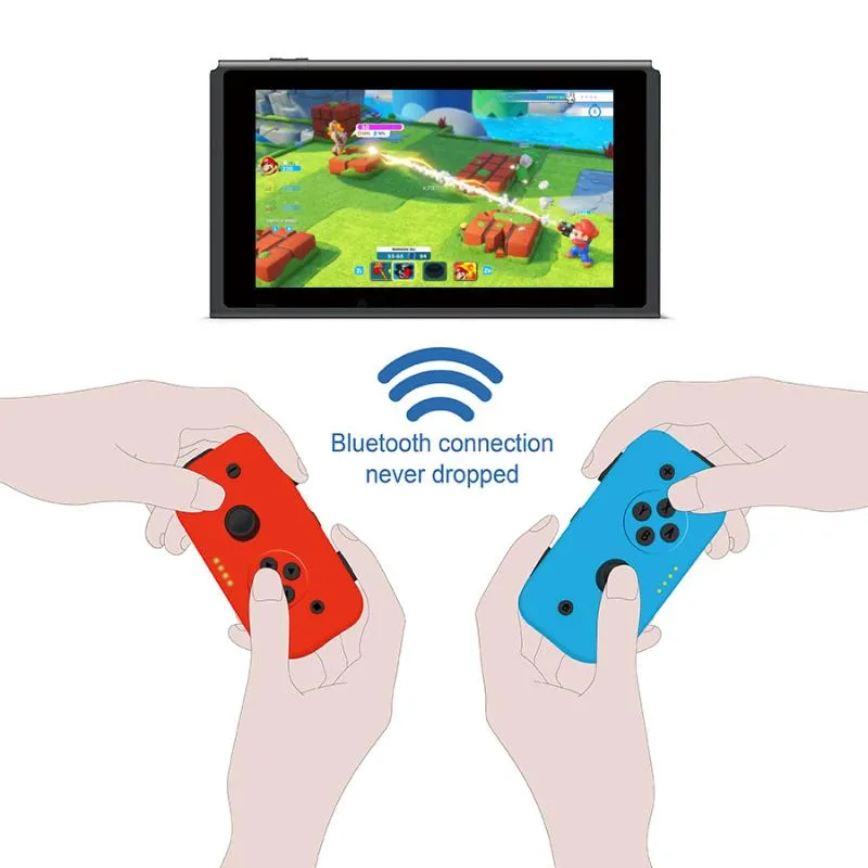 Spelkontroller Joysticks Trådlös Bluetooth 8m Turbo vänster Höger Joy-Con Controller Gamepad för Switch NS JoyCon Spela Signal S