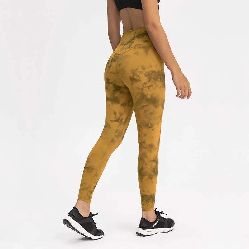Lulu 32 Yoga Leggings Tie Dye Gym Clothes Women High Waist Running Fitness  Sports Full Length Pants Trouses Workout Capris Leggins From  Lululemon_store, $1.15
