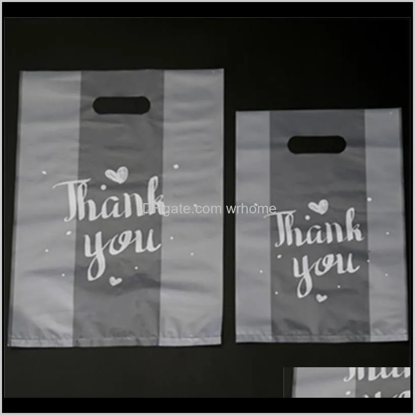Thank You Food Gift Wrap Plastic Thicken 3 Sizes Baking Bread Cake Candy Packing Bag Birthday Christmas Gifts Fashion 37 38gy L2