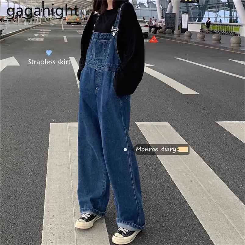 Casual Loose Women Jeans Overalls Plus Size Fashion Girls Spring Autumn Denim Overall High Waist Korean Jean 210601