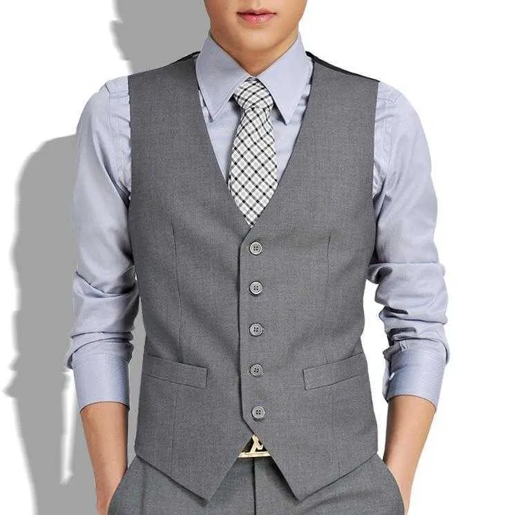 Barry.wang Men's Paisley Vest Jacquard Black Grey Silk Vest Bowtie Set