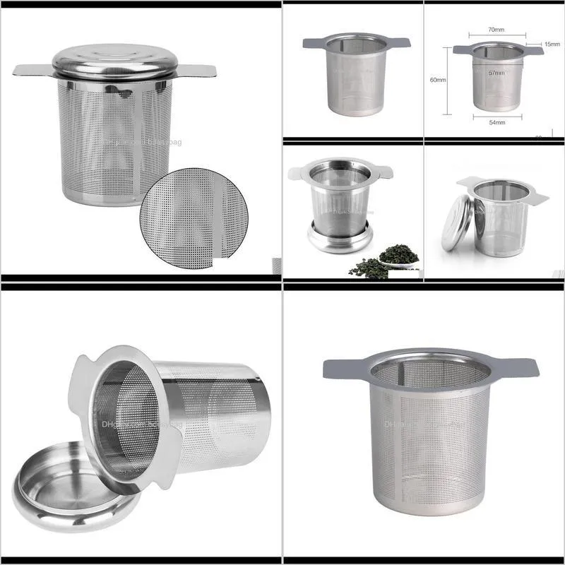 tea infusers basket reusable fine mesh tea strainer lid tea and coffee filters stainless steel with 2 handles