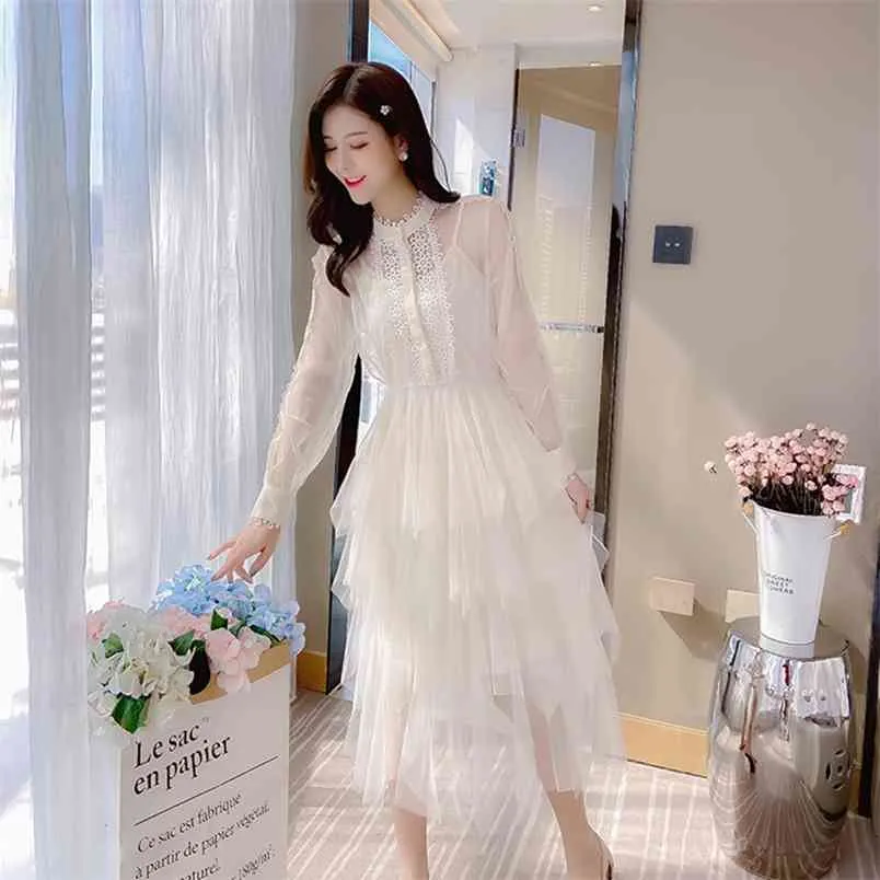 Spring Autumn Women's Long Sleeve Lace Dress with Stand Collar Mid-Calf  Length Slim Fit LL894 from Dhgate Two Piece Dress - price 110.07