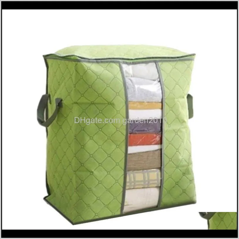 Väskor 1pc Väska för bärbar nonwoven Folding Clothing Pillow Quilt Blanket Storage Box Organizer Le2BV 0GD8D