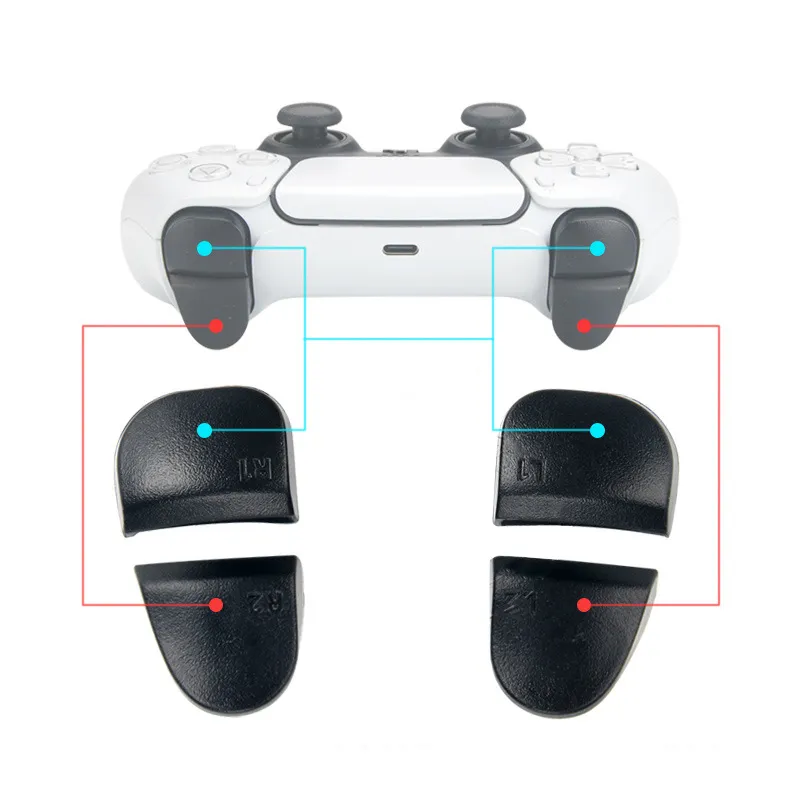 PS5 Controller Parts: Replacement L1 R1 L2 R2 Trigger Buttons with Springs for PlayStation 5 Repair