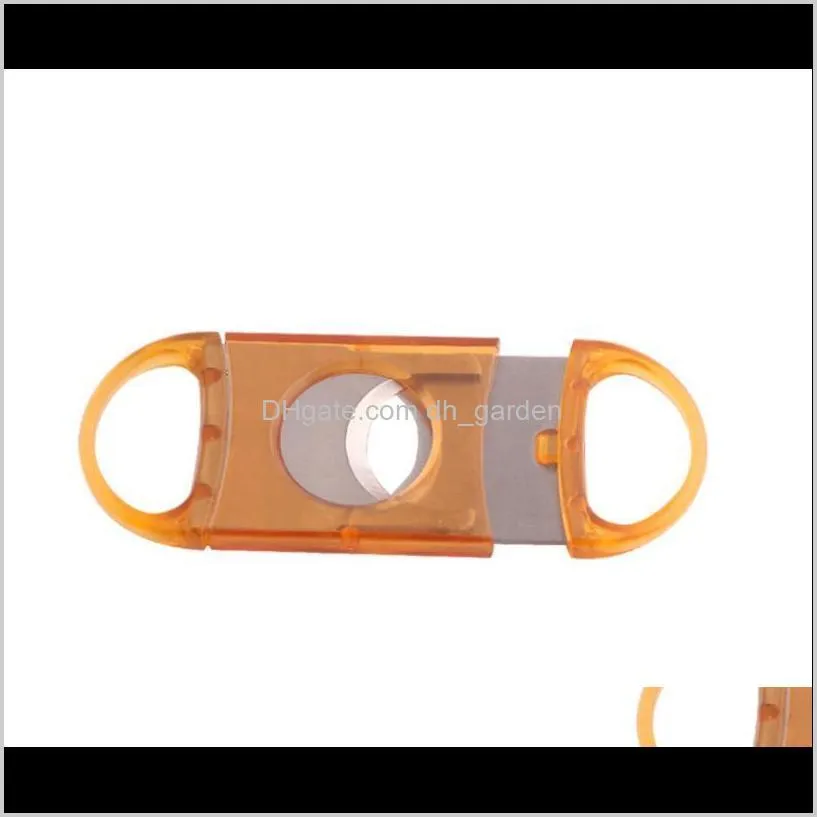 plastic metal cigar cutter portable round head cigar cutter 5 colors optional cigar accessories smoking tool sn2162