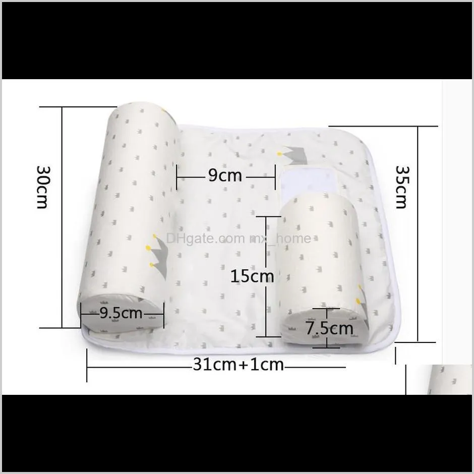 2017 new arrivals baby infant newborn sleep positioner anti roll pillow with sheet cover+pillow 2pcs sets for 0-6 months babies