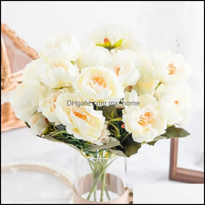 Artificial Flowers Peony Bouquet Christmas Decorations for Home Diy Autumn Decoration Rose Holding Flowers Gift Wedding Supplies1
