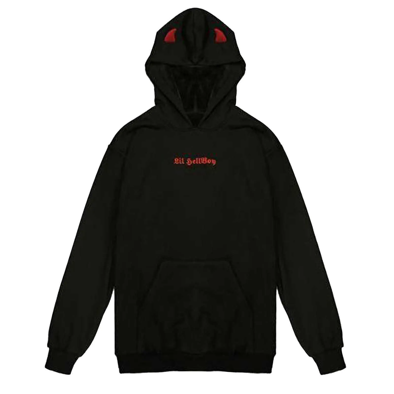 Girls Gothic Misbhv Hoodie With Little Devil Horns And Demon Fly