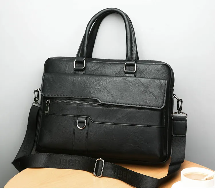 Wholesale Men's Briefcase New Shoulder Handbag Horizontal Fashion Business Bag