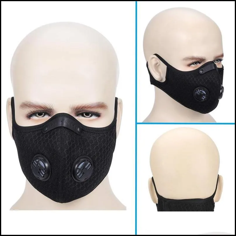 Dust Breathing Mask Activated Carbon Dustproof Mask with 1pcs Extra Carbon N99 Filter for Bicycle Hiking Outsports