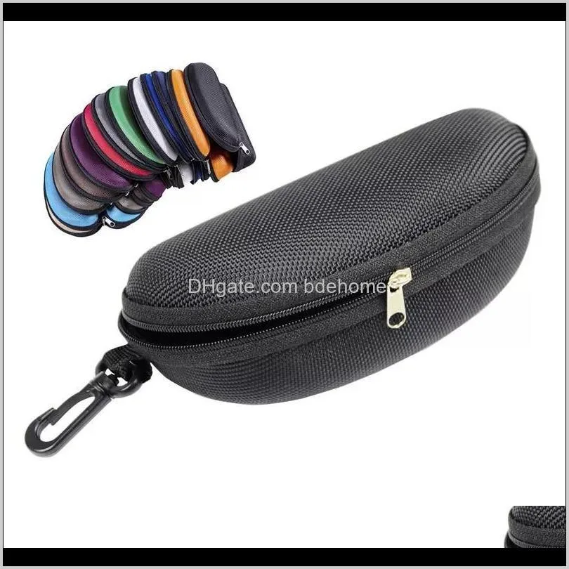 Cases Bags Eyewear & Fashion Aessories Drop Delivery 2021 15 Colors Case Glasses Bag Eyeglasses Carry Box Sunglass Portable Zipper Hook Hard