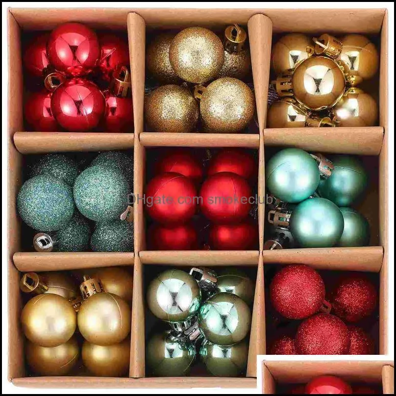 Party Decoration 54Pcs Creative Christmas Balls Tree Ornaments Xmas Supplies