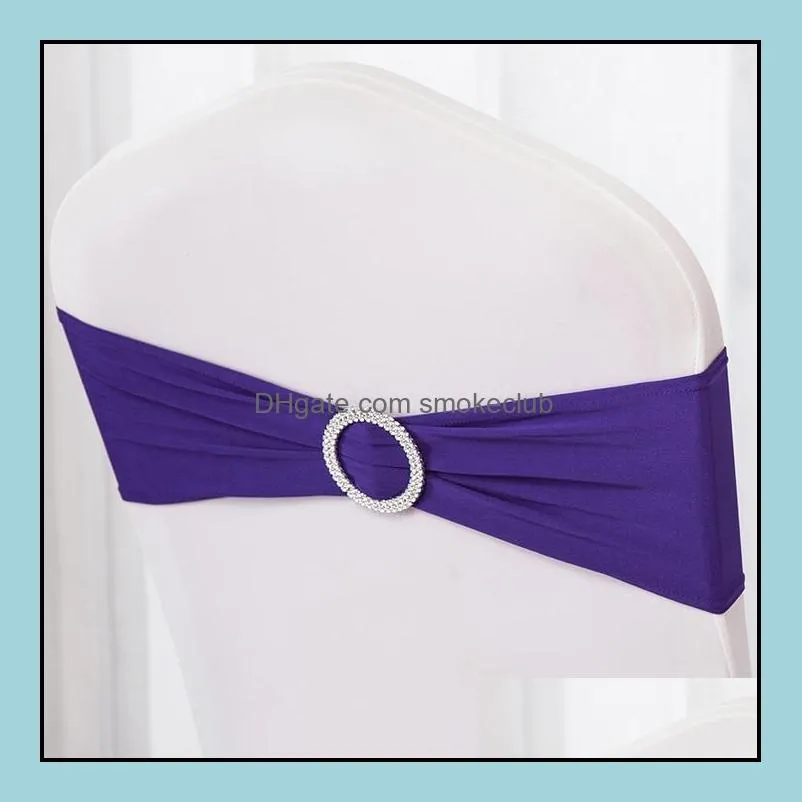 Chair Covers Sashes Band Elastic Covering Free Coverings Bow Bowknot Round Buckle Fashion Tie Bands Belt 1 3xy