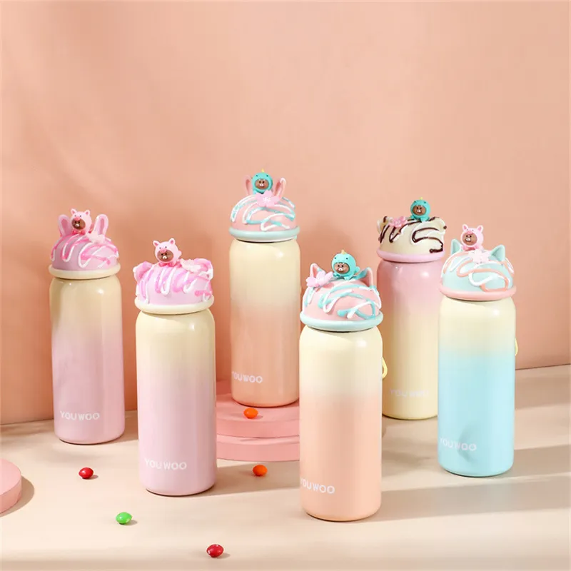 360ml Insulated Vacuum Flask Thermal Milk Coffee Stainless Steel Thermos  Cartoon Ice Cream Shaped Lids Unicorn Water Bottle From Esw_house, $9.28