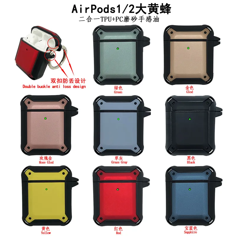 Ny PC TPU Hybird Cases Headphones Box AirPods Pro Hörlurar Case Carbon Fiber Texture Designer Air Pods 3/2/1 Telefon Shell