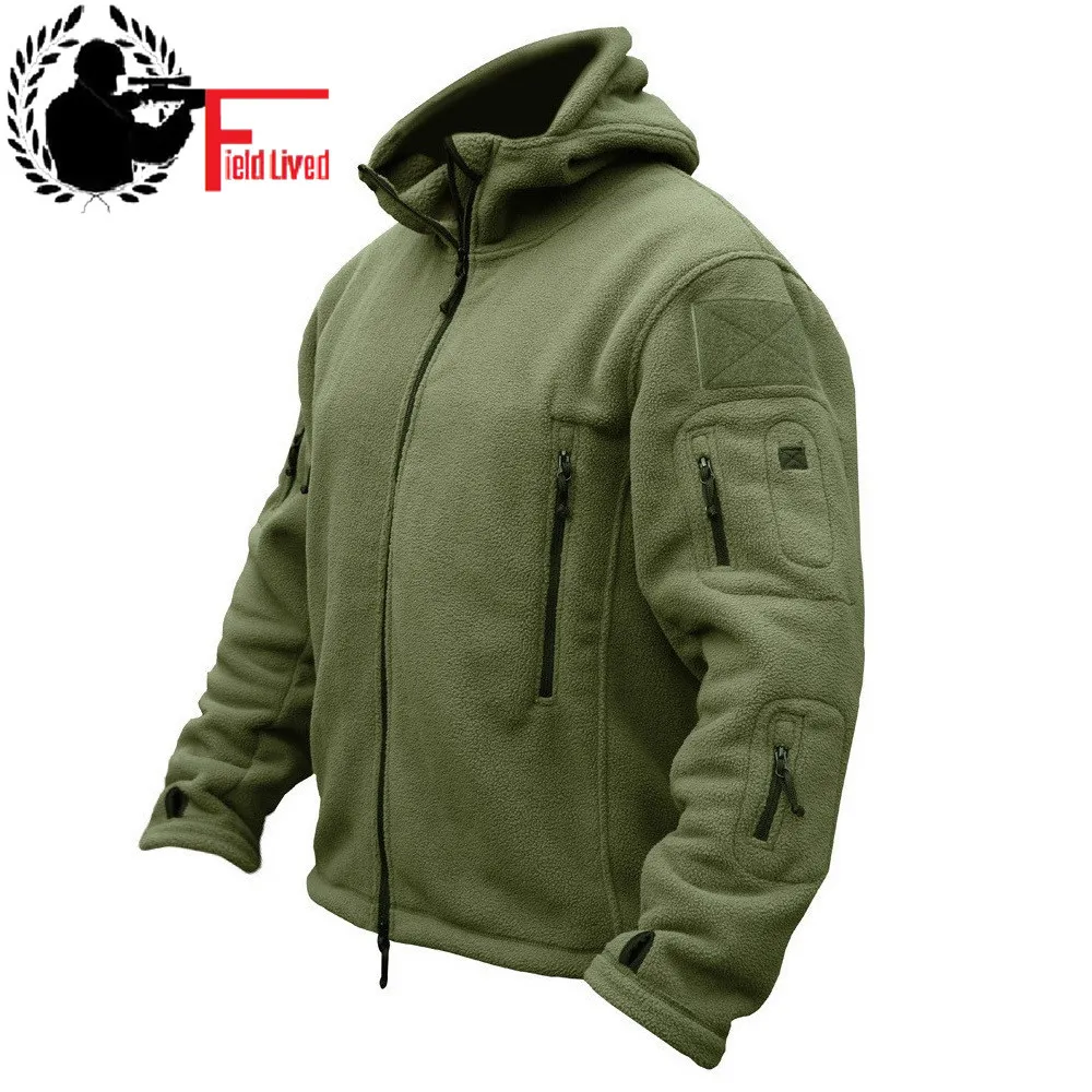 Combat actives Winter Military Fleece Warm Tactical Jacket Men Thermal Breathable Hooded men Jacket Coat Outerwear Army 210518
