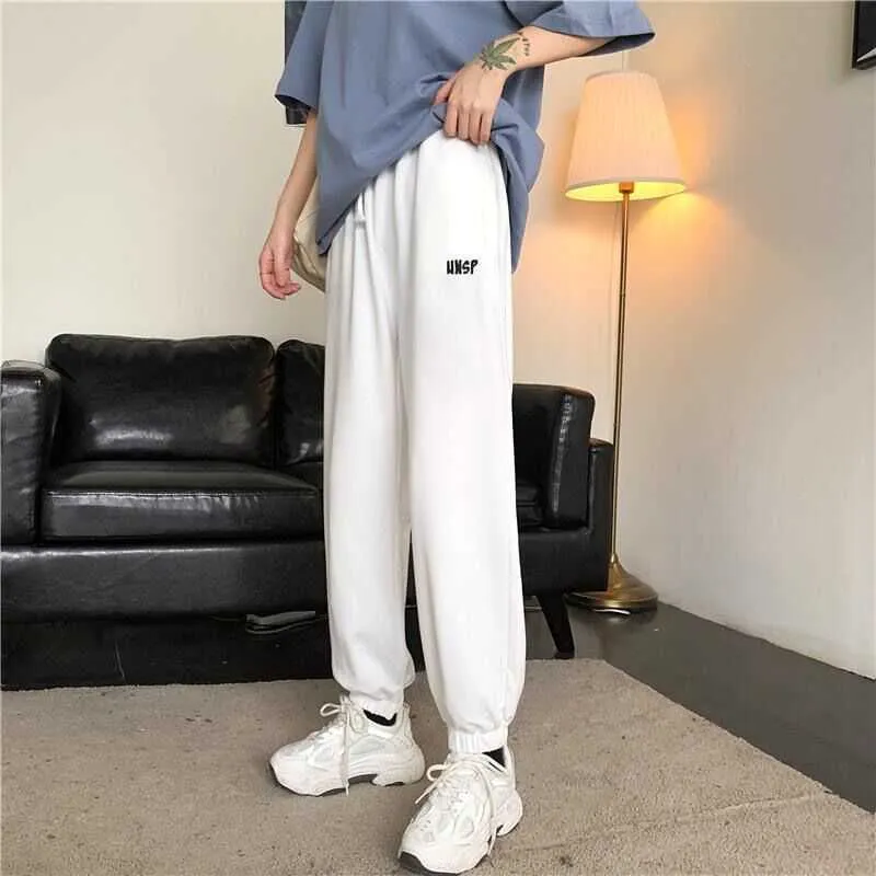 Women Sweatpants Harajuku Cartoon Printed Trousers Jogger 2021 Oversized  Pant Streetwear Casual Loose Fleece Sweat Pants Autumn - AliExpress