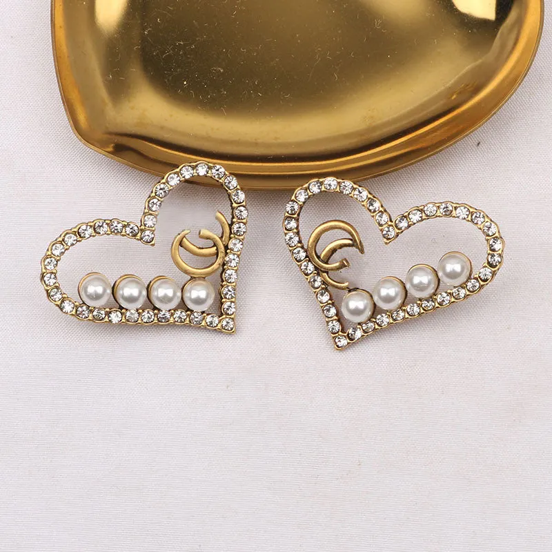 2022 Wholesale Brand Designer Double Letters Earrings Ear Studs Gold Tone Earring For Women Men Wedding Party Jewelry Gift New Arrival Accessories