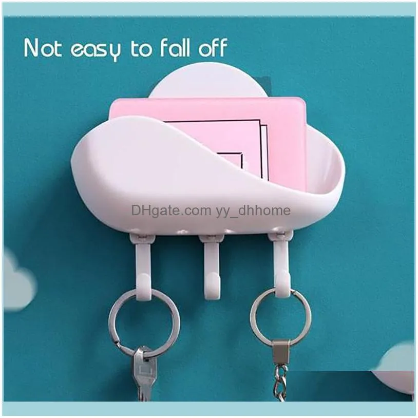 Cloud Shape Soap Box Punch-free Key Holder Home Storage Dishs Bathroom kitchen Holder Tray Accessories bathroom gadgets1