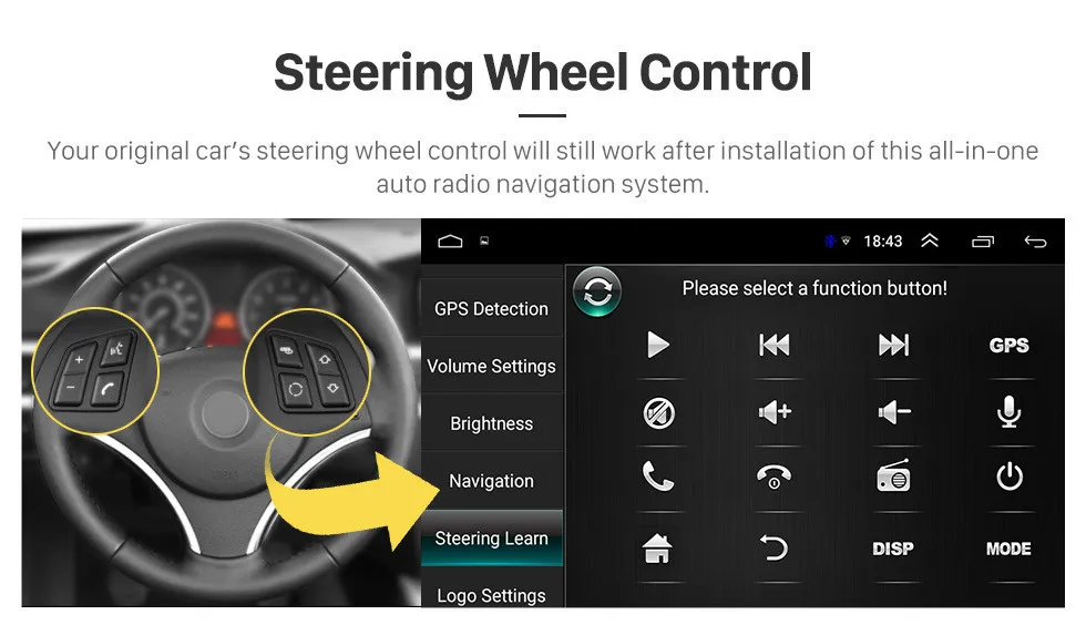 HD Touchscreen 10.1 inch Android 8.1 Radio for 2016-2018  Hilux RHD Bluetooth GPS Navi Head unit Steering Wheel Control