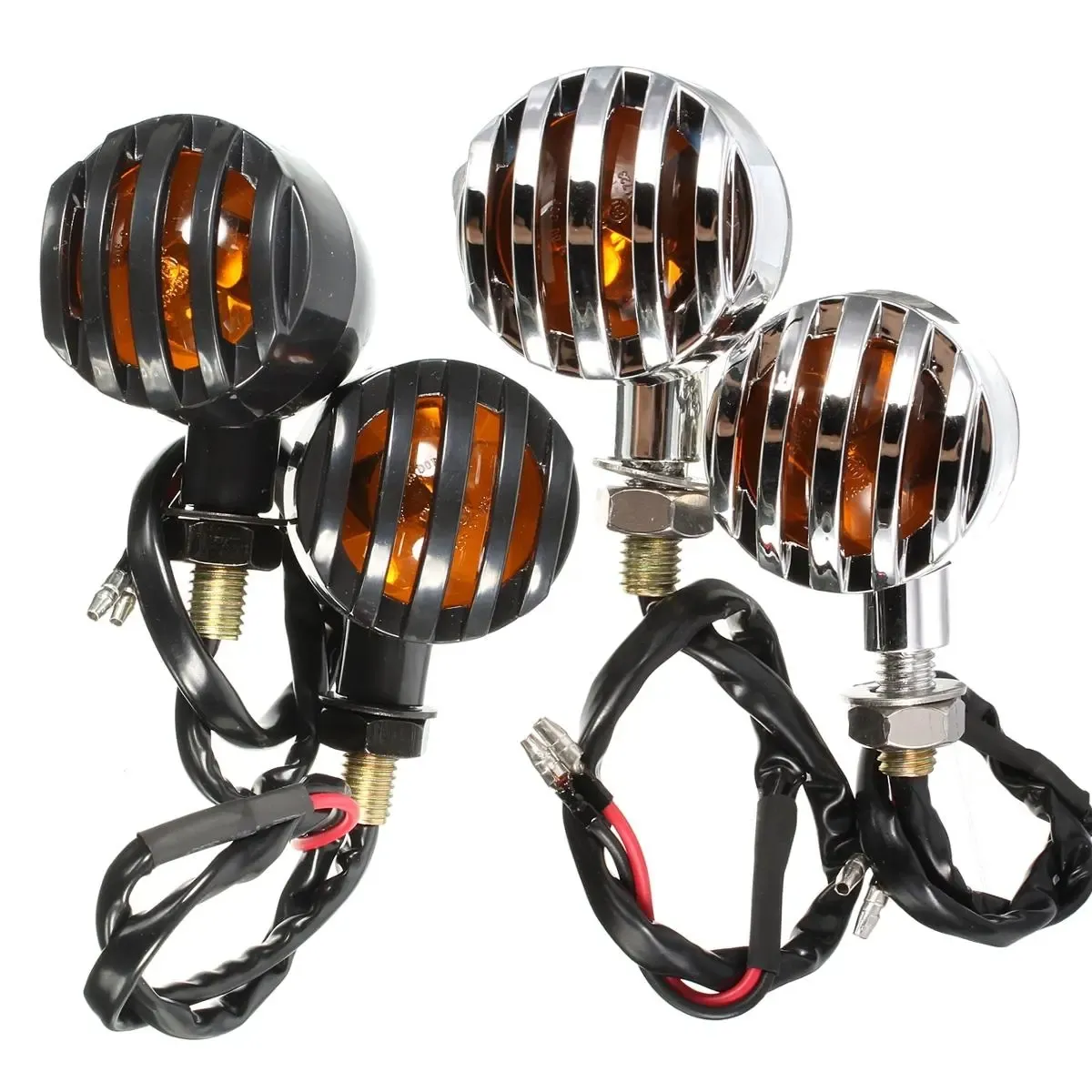 Clignotants de moto ambre 12V, 2 pièces, lampe pour Harley