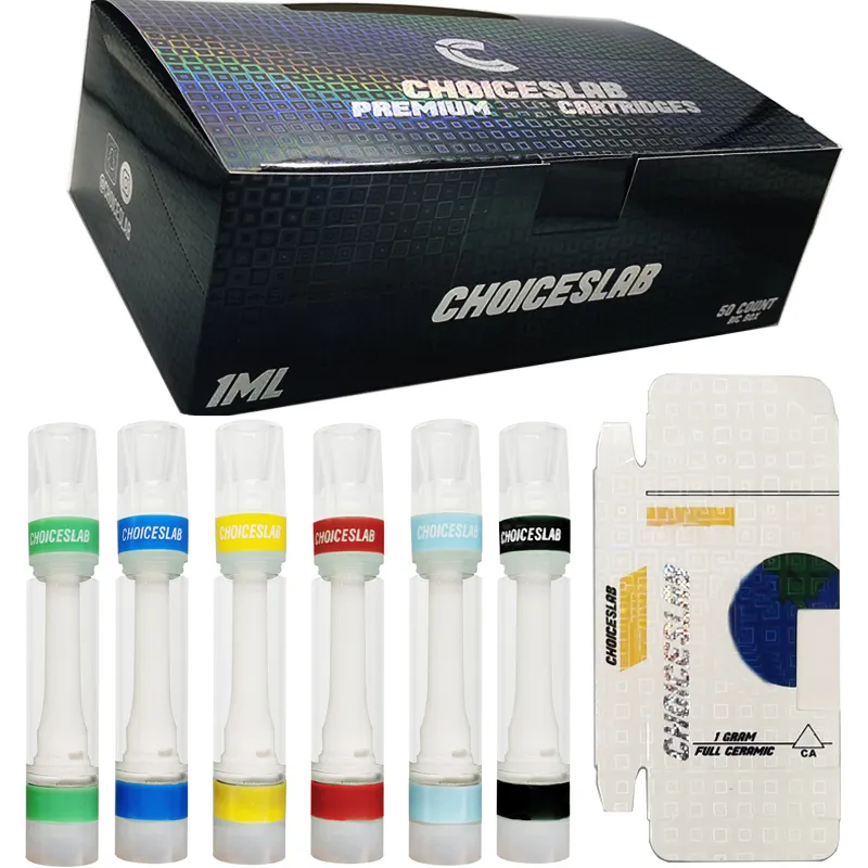 Choices Lab Vape Carts 0.8ml Full Ceramic Cartridges Atomizer 510