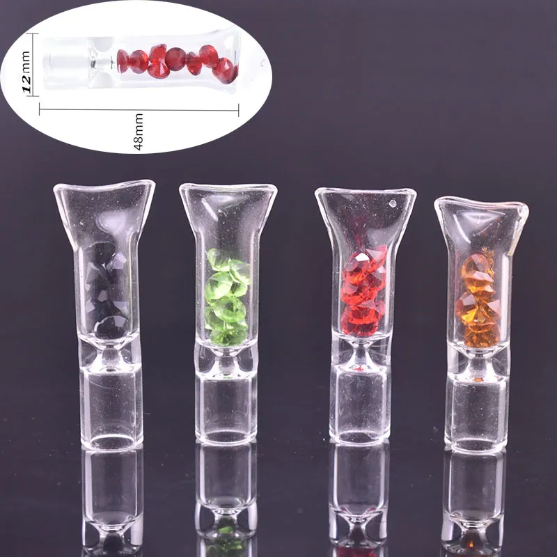 Pyrex Glass Cigarette Filter Tip For Hookah & Rolling Papers 48mm Clean