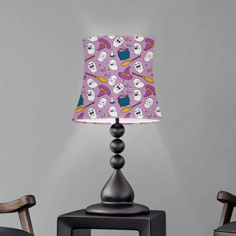 Lampe couvre nuances mignon dessin animé Halloween fantôme motif rose Table ombre anti-poussière couverture lavable écran chambre abat-jour Abajur