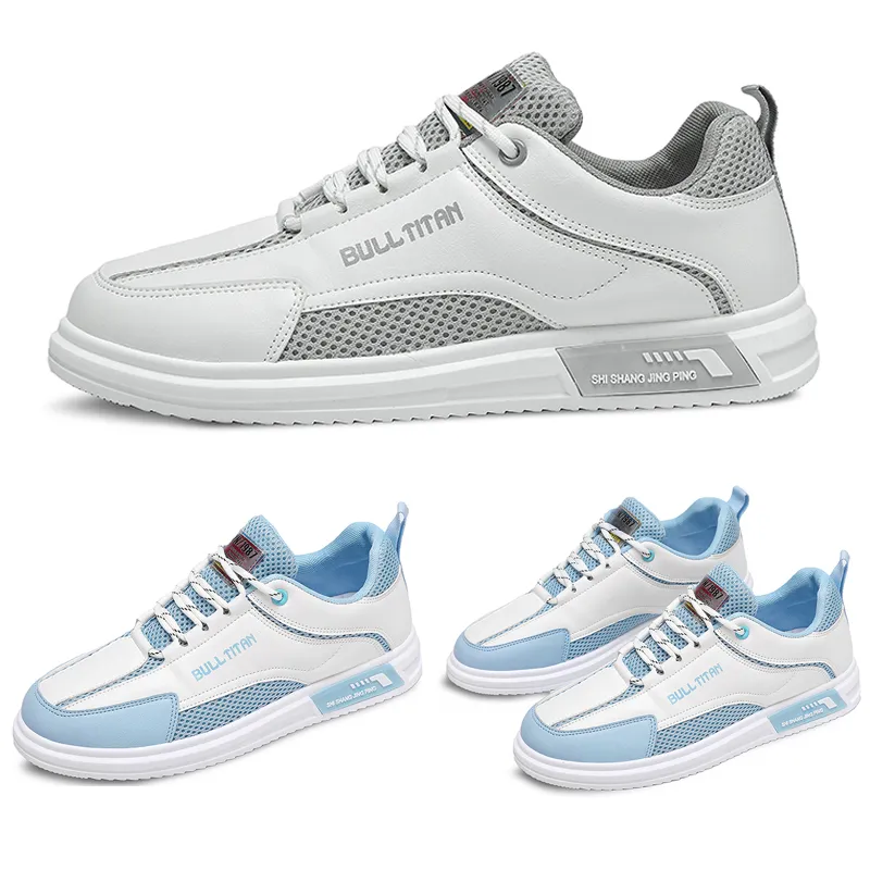 billigare män löparskor ljusblå svart och vitt grå mode mens tränare utomhus sport sneakers walking löpare sko
