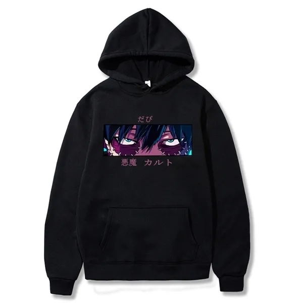 Para Ubrania Mój Bohater Academia Dabi Devil Eyes Drukowane Cztery Season Hoodie Hip-Pop Oversize Wysokiej jakości Hip-pop Nosi H0823