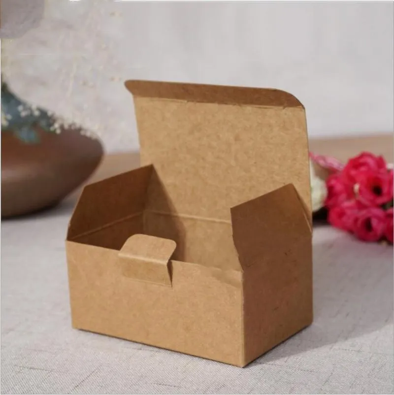 Gift Wrap 20pcs Brown Kraft Paper Handmade Soap Box Black Wedding Favor For Packaging