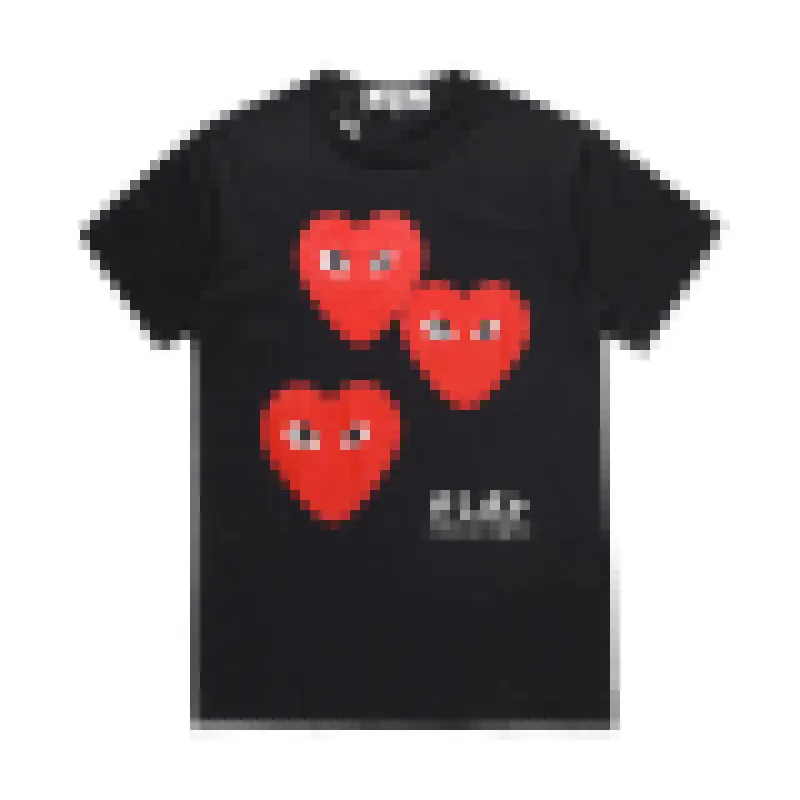 COM CDG HOLIDAY Heart PLAY Japanese brand embroidery Christmas peach limited edition T-shirt cotton short sleeved