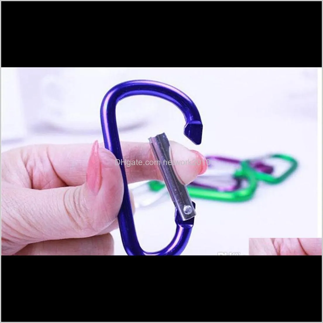 carabiner ring keyrings key chains outdoor sports camp snap clip hook keychain hiking aluminum metal convenient hiking camping 