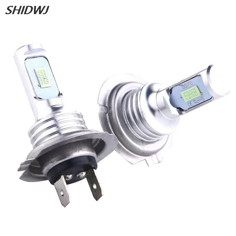 2Pcs H7 H11Mini Car Headlight Bulbs LED Lamp With CSP Chip 12000LM Auto Fog Lights Headlights