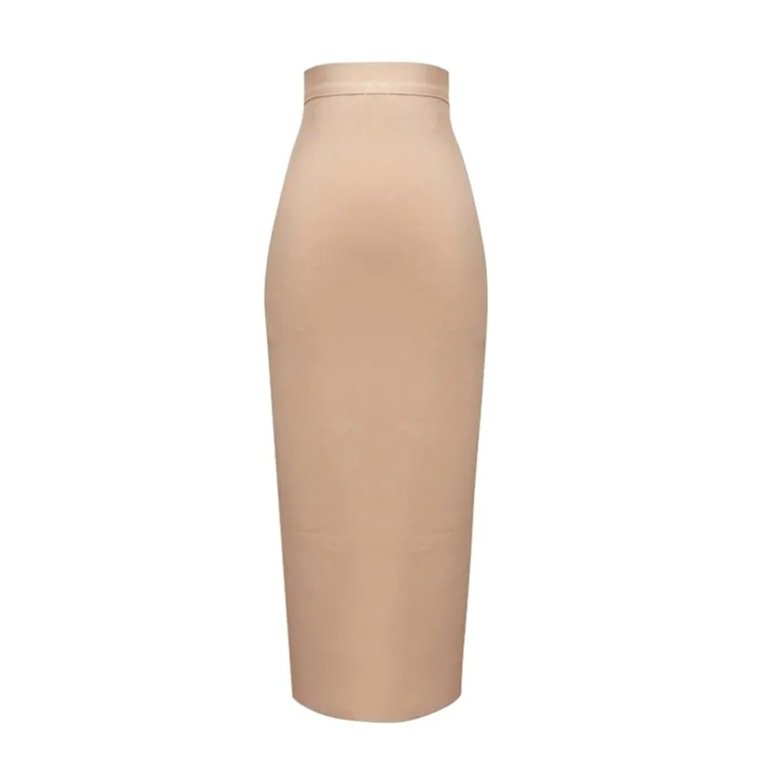 13 färger mode kvinnor sexig rosa gul bandage kjol elastisk elegant blyerts kjolar 78 cm 220224