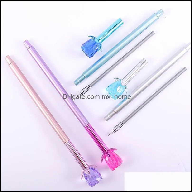 Rose flower diamond style Gel pen School Office Supplies Signature ballpoint pens