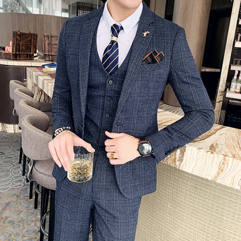 Mens plaid sales dress coat