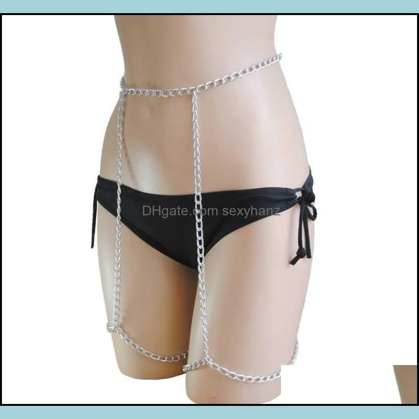 Other Sexy Luxury Rhinestone Thigh Chains Body Jewelry Night Club Party Crystal Garters Leg Chain For Women