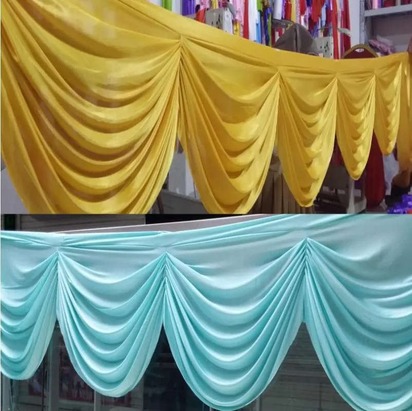 Party Decoration Wedding Backdrop Curtain Swag Ice Silk Fabric Decor Drapery Design For Table Skirts Banquet