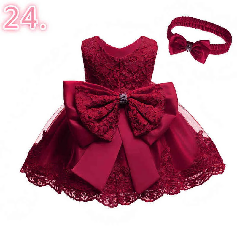 1-28-Baby Dress Lace Flower Christening Gown