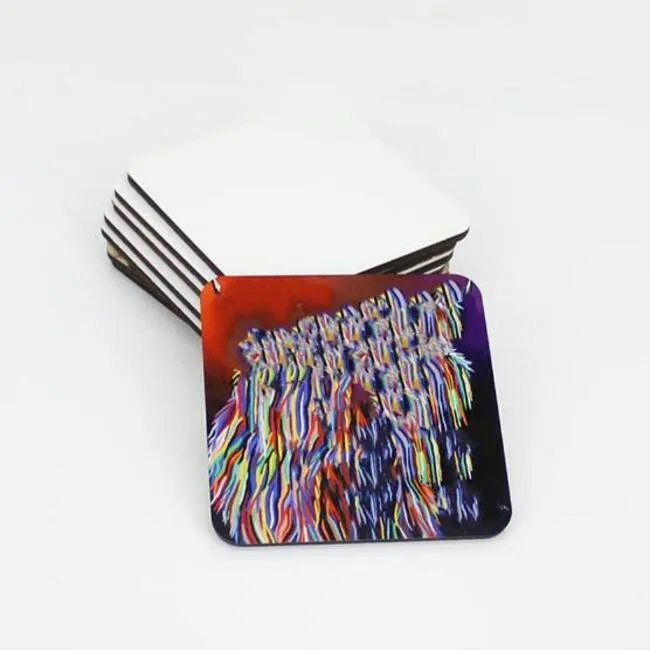 Wooden Sublimation Coaster Cork Table Mats Ikea With Cork And MDF Heat Insulation For Thermal