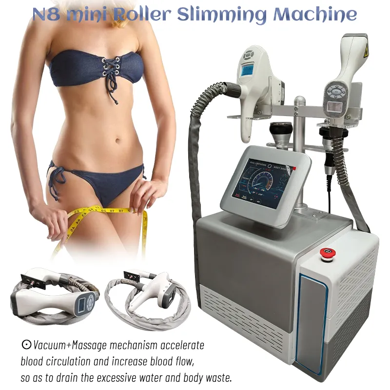 N8 Mini Fettreduzierung Cellulite Entfernung Vakuum Roller Massage Körperformung Kavitation RF Schlankheitsmaschine