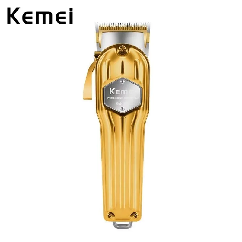 Kemei Máquina de cortar cabelo profissional de metal masculino Aparador elétrico Fade Cutter máquina de corte Barbearia KM-1976 KM-1977 220212