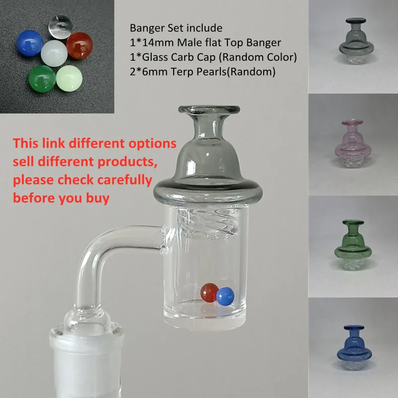 Roken Quartz Banger Kit Nail Terp Parel Bal Glas Carb Cap Cobom Set 90 Graden Platte Top 14mm mannelijke Gezamenlijke Kom Voor Bong