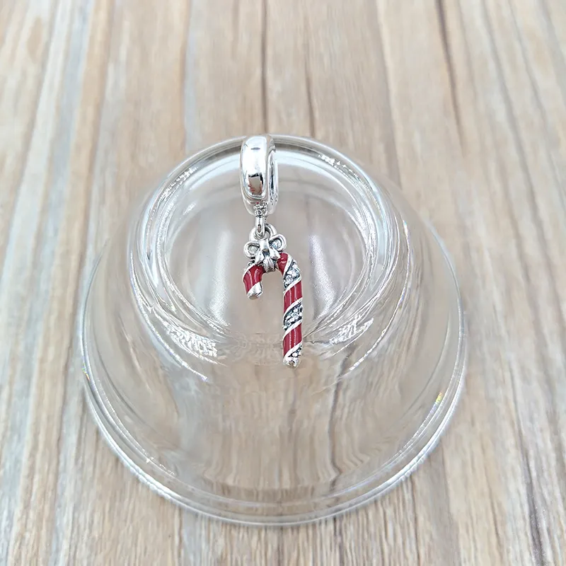 ciondoli per braccialetti adatti a gioielli per il corpo per donne che realizzano collane in argento sterling perline a catena Kit Braccialetto Sparkling Candy Cane adatto a Natale_voghion.com