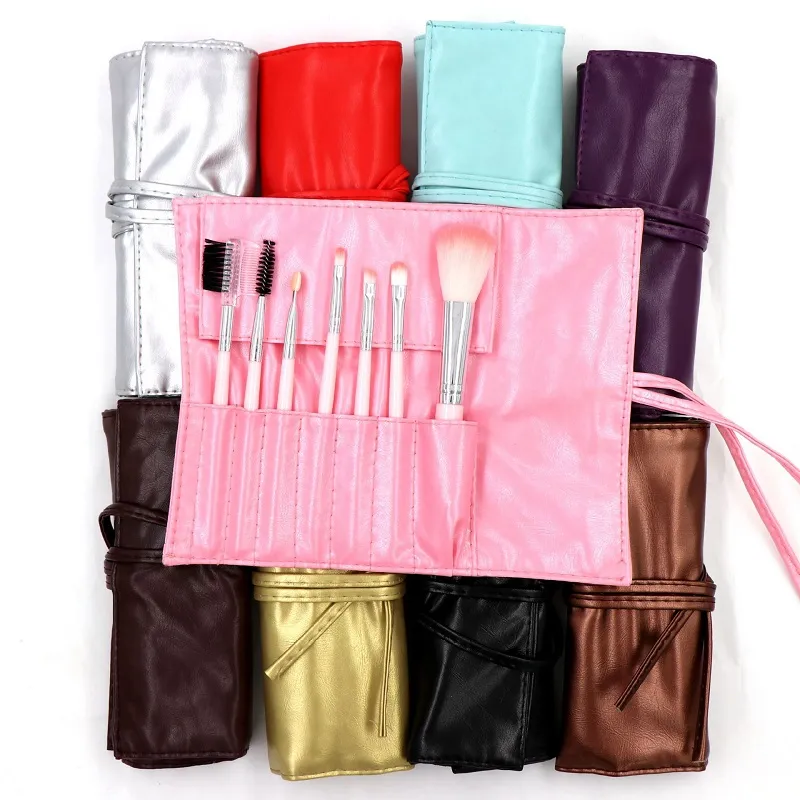 Make-up-Pinsel, 7-teiliges Set mit Tasche, Puderpinsel-Sets, Gesichts- und Augenpinsel, Puff-Charge, bunte Pinsel, Foundation-Pinsel, Schönheit, Kosmetik, auf Lager