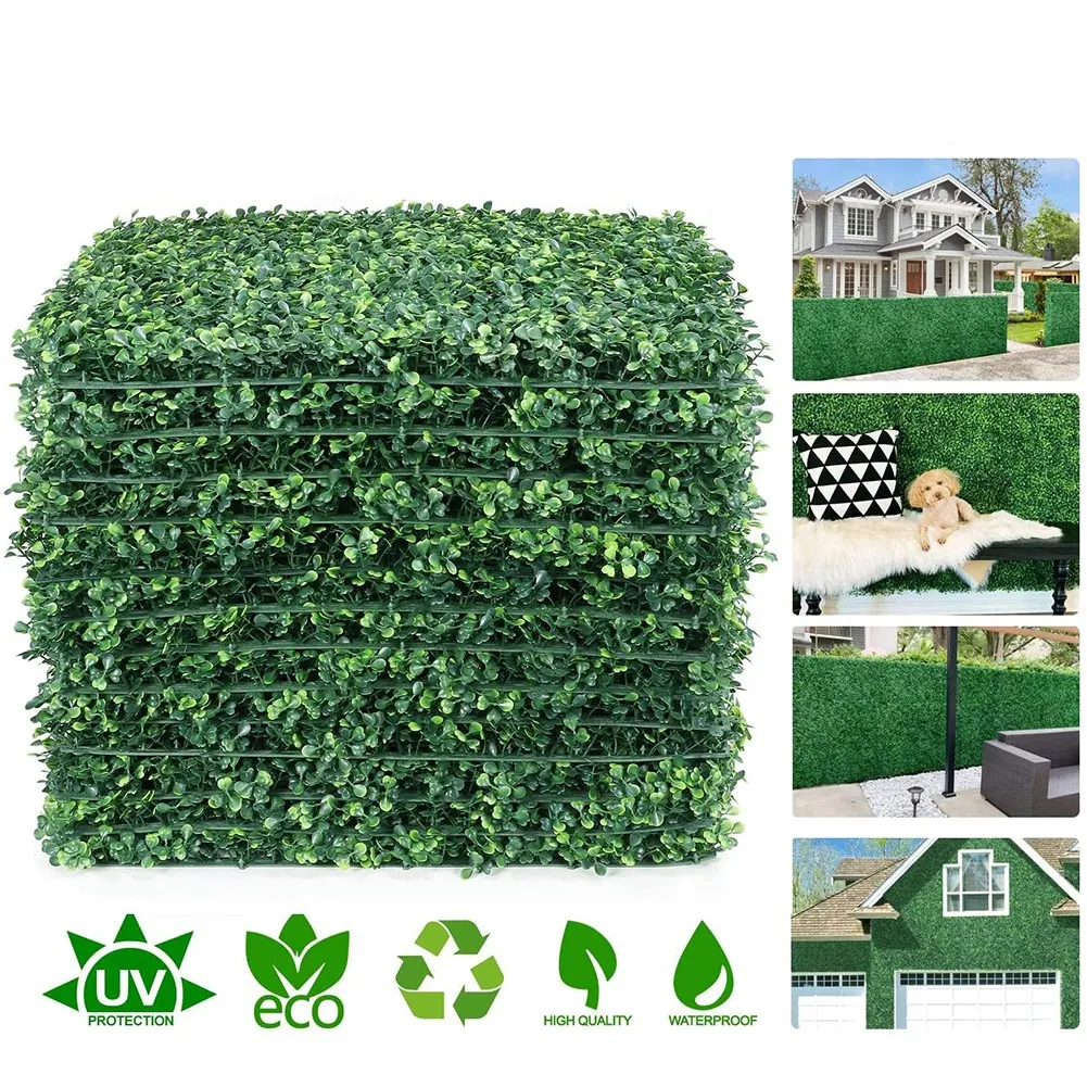 Konstgjord Torkmatta Simulering Plast Boxwood Grass Mat 25cm * 25cm Grön Gräsmatta För Hem Garden Decoration